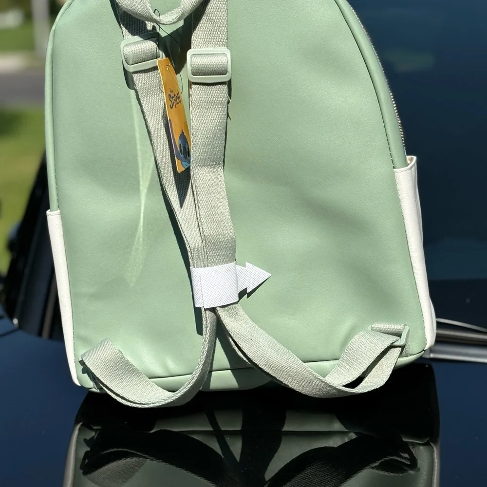Disney Stitch and Angel Kids Backpack - Cream and Green